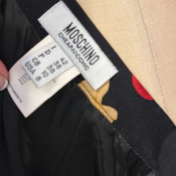 Moschino Cheap and Chic silk pasta skirt Rare. - Picture 10 of 11